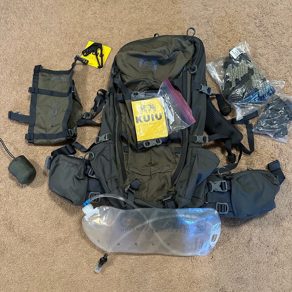Kuiu Pro 3600 pack system with accessories